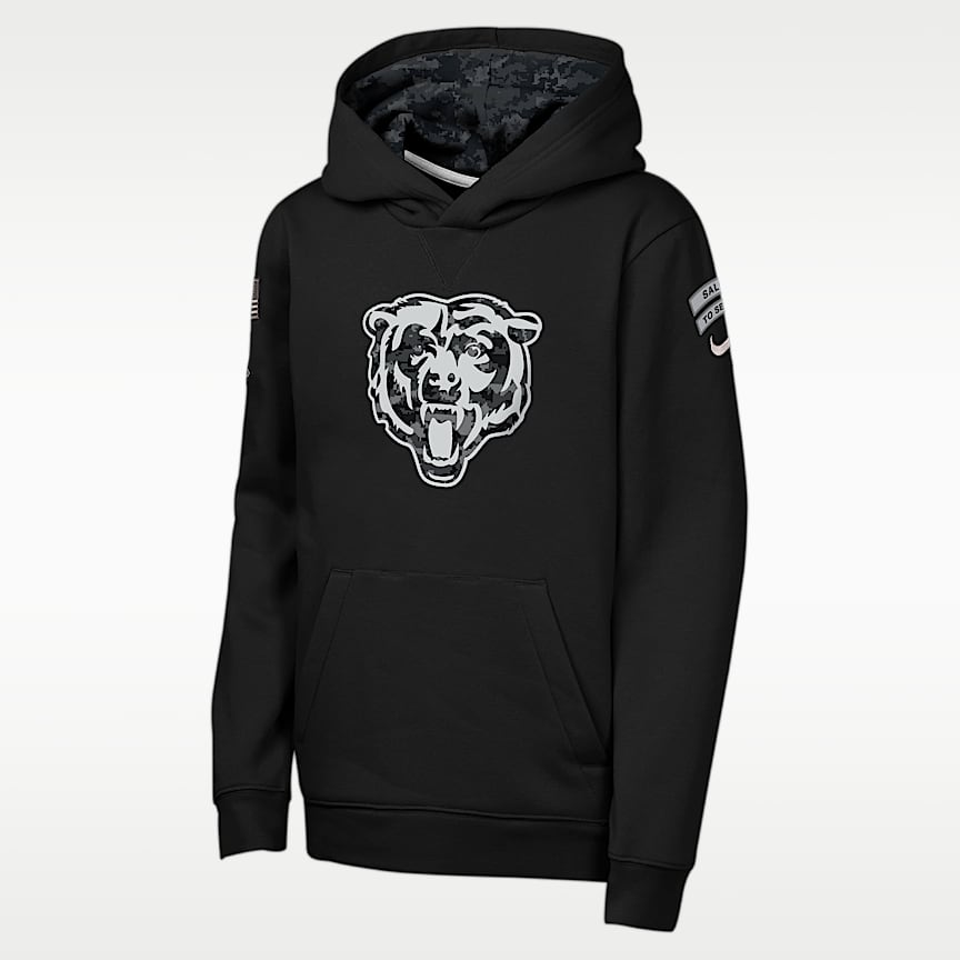 Chicago Bears Sideline Big Kids' Nike Dri-FIT NFL Pullover Hoodie